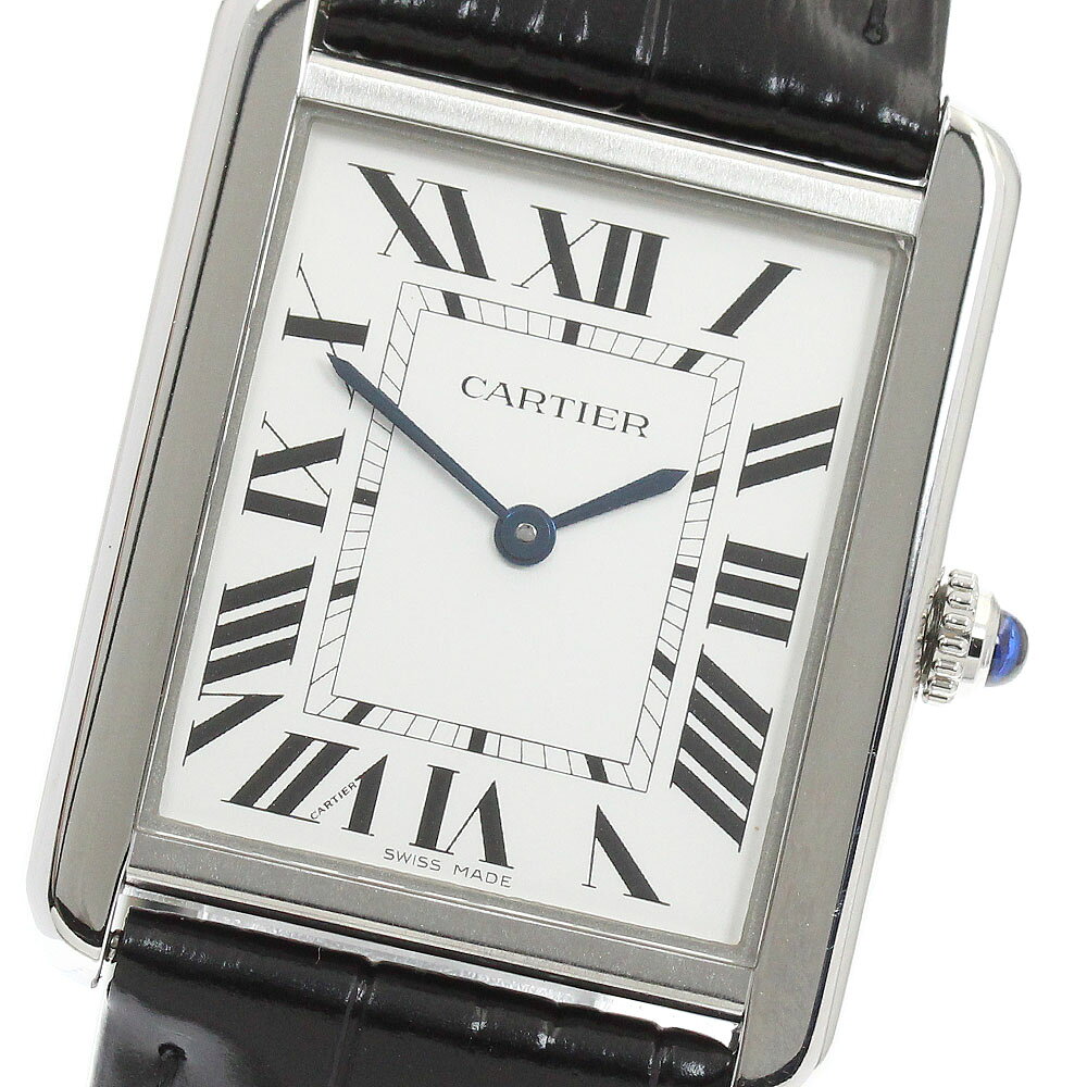カルティエ CARTIER WSTA0028 タンクソロLM クォーツ メンズ 良品 箱・保証書付き_957302【中古】