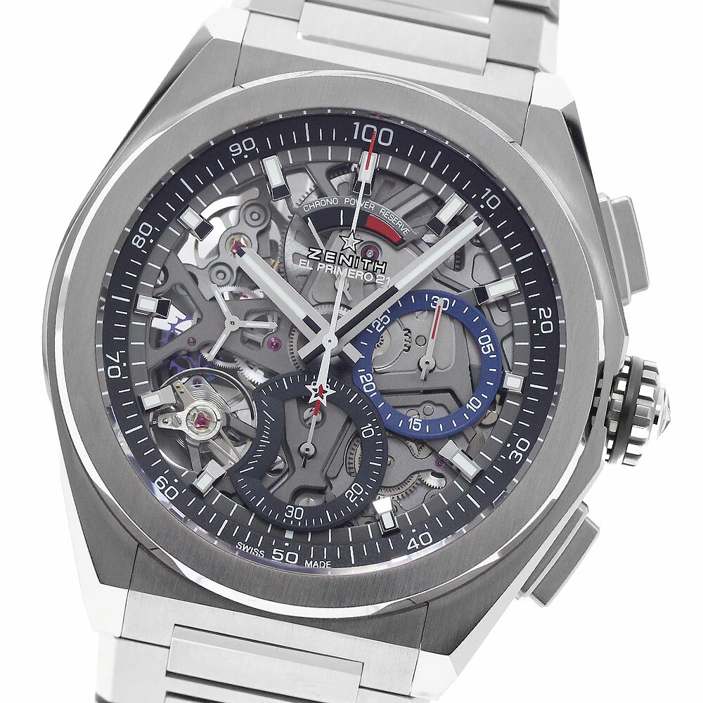 F, H, W - ゼニス ZENITH 95.9000.9004/78.M9000 デファイ エルプリメロ 21 クロノグラフ 自動巻き メンズ 美品 _957461【中古】