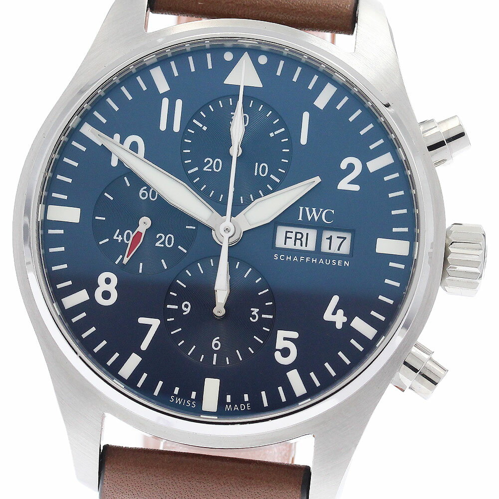 Other - IWC SCHAFFHAUSEN IW377714 パイロットウォッチ プティ プランス デイデイト クロノグラフ 自動巻き メンズ 美品 保証書付き_957679【中古】