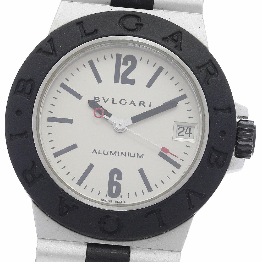 ブルガリ BVLGARI AL32A アルミニウム デイト クォーツ ボーイズ 美品 _943815【中古】