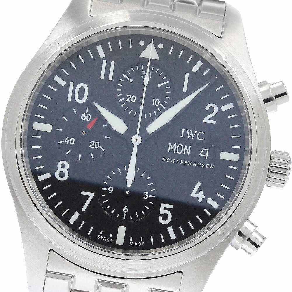 IWC IWC SCHAFFHAUSEN IW371704 パイロットウォッチ クロノグラフ デイデイト 自動巻き メンズ 良品 保証書付き_949065【中古】