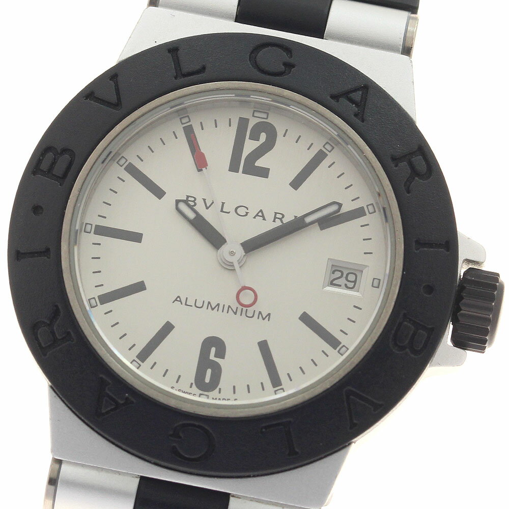 ブルガリ BVLGARI AL29TA アルミニウム デイト クォーツ レディース 箱・保証書付き_954652【中古】