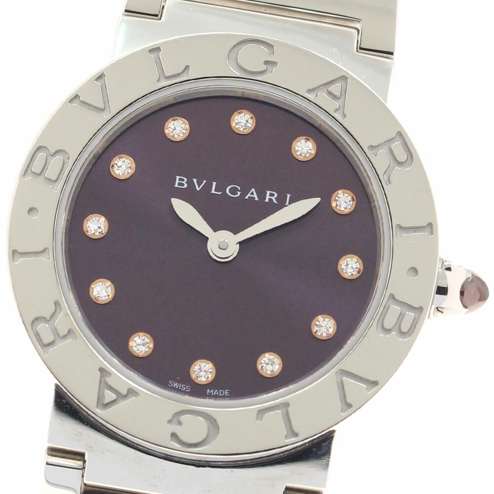 ブルガリ BVLGARI BBL26S ブルガリブルガリ 12Pダイヤ クォーツ レディース 箱・保証書付き_954675【中古】