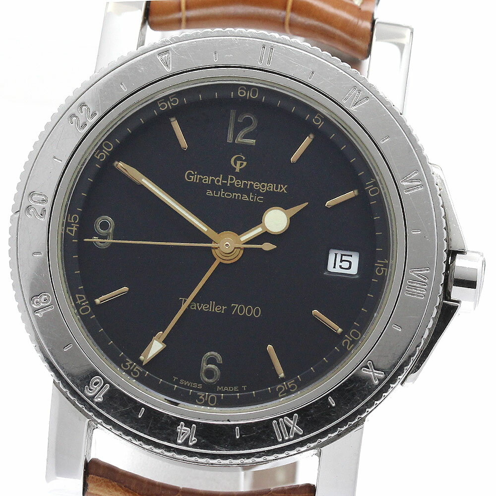 樂天商城 - ジラール・ペルゴ GIRARD PERREGAUX 7200 トラベラー デイト 自動巻き メンズ _955165【中古】