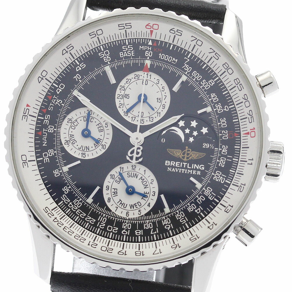 ブライトリング BREITLING A19322 ナビタイマー 1461 ムーンフェイズ 日本限定300本 自動巻き メンズ 良品 _955608【中古】