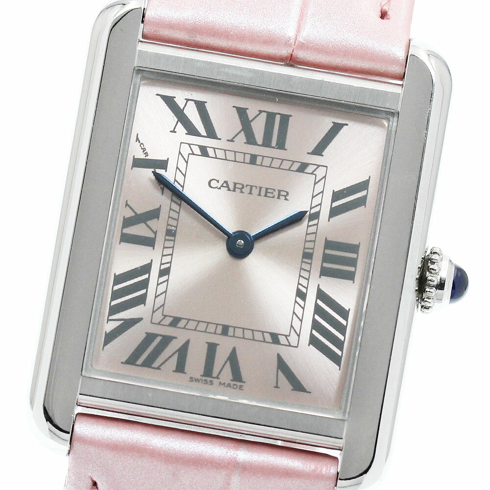 カルティエ CARTIER W5200000 タンクソロSM クォーツ レディース 良品 _9563 ...