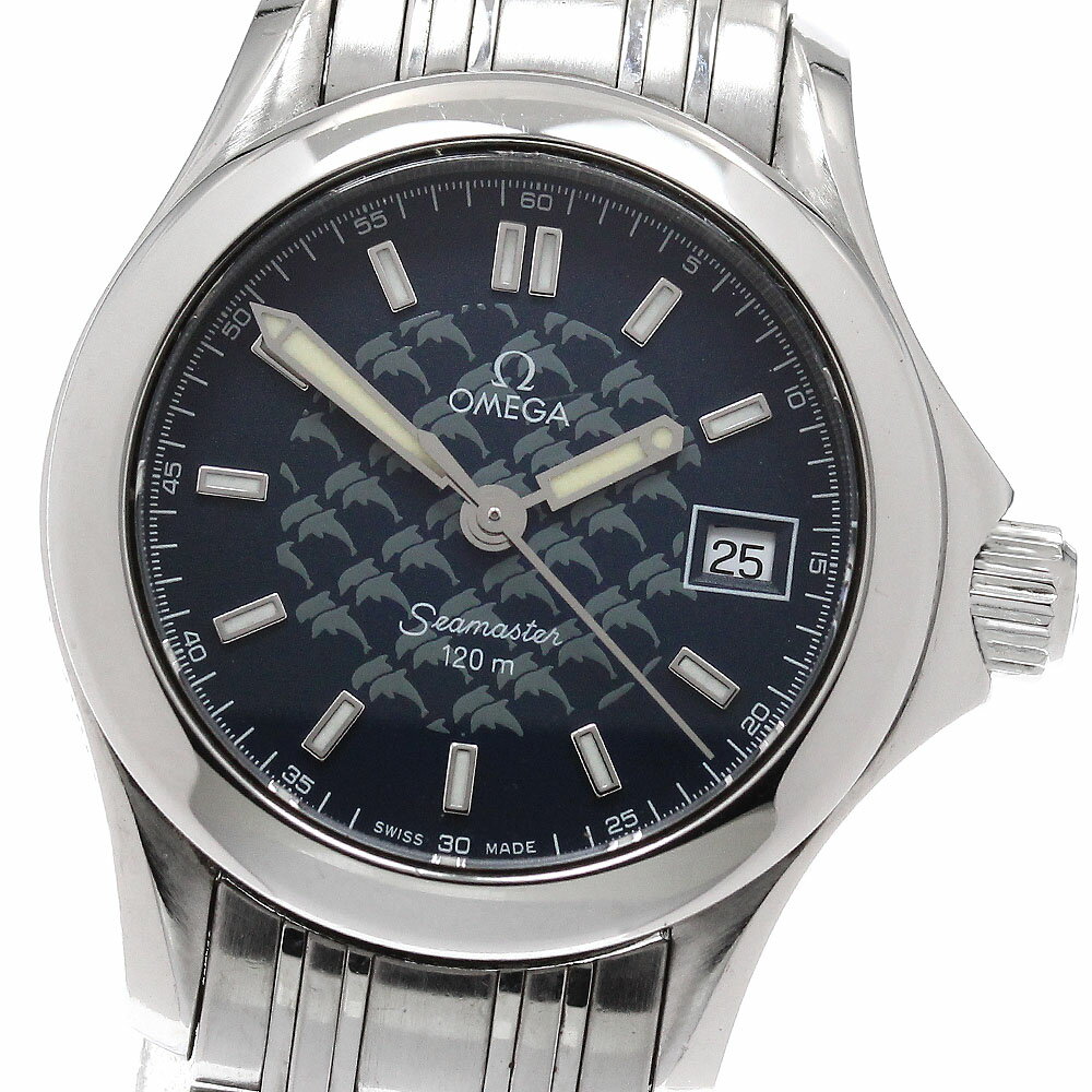 Other - オメガ OMEGA 2588.80 シーマスター120 ジャックマイヨール2002 デイト 1500本限定 クォーツ レディース _956468【中古】