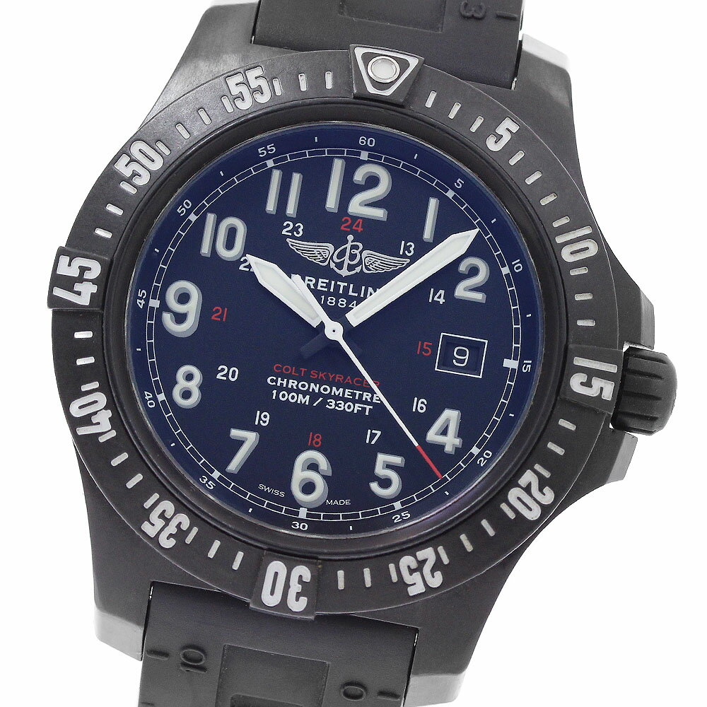 ブライトリング BREITLING X74320 コルト スカイレーサー デイト クォーツ メンズ 箱・保証書付き_956921【中古】
