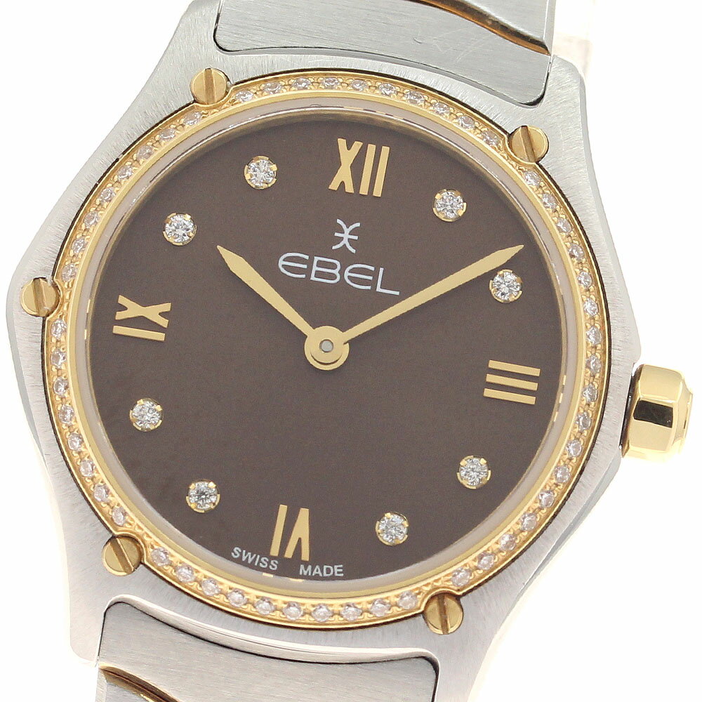 エベル EBEL 腕時計 クォーツ ダイヤモンドインデックス 12P ジャンク aonohappa_123680