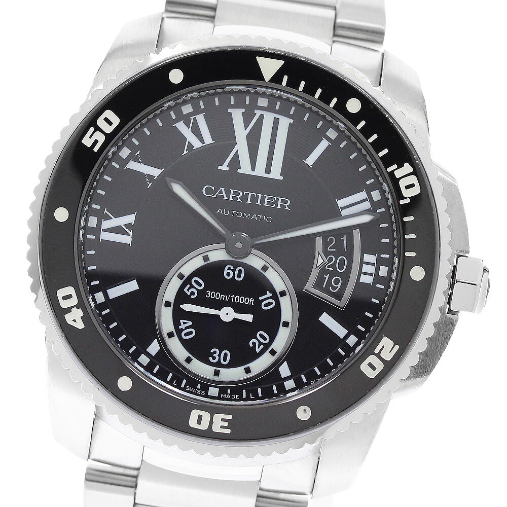 Other - カルティエ CARTIER W7100057 カリブル ドゥ カルティエ ダイバー デイト 自動巻き メンズ _944829【中古】