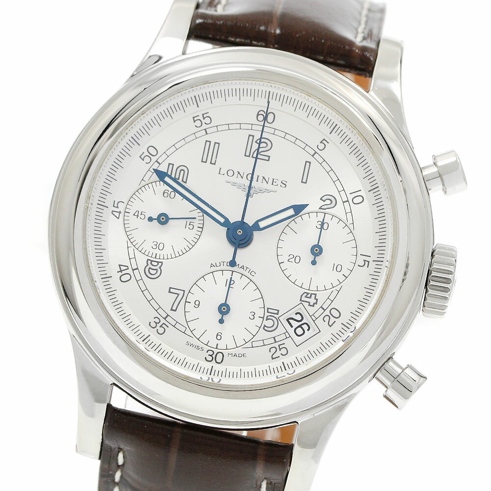 樂天商城 - ロンジン LONGINES L2.745.4 ヘリテージ 1951 デイト クロノグラフ 自動巻き メンズ 美品 _956985【中古】