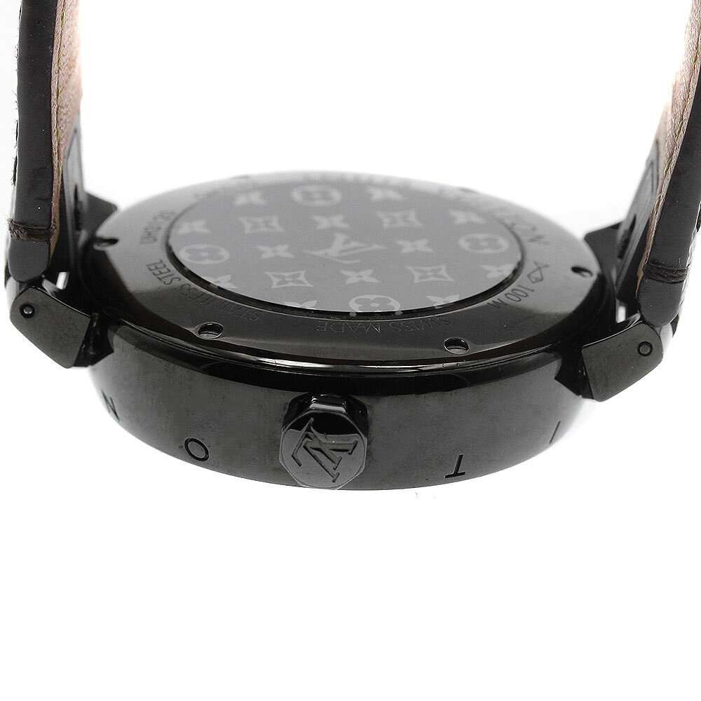 ルイ・ヴィトン LOUIS VUITTON QA049 タンブール オールブラック GM 12Pダイヤ デイト クォーツ メンズ closer01-10263523 CLOSER サンプル画像3