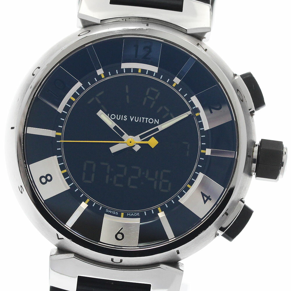 LOUIS VUITTON - ルイ・ヴィトン LOUIS VUITTON Q118F タンブール インブラック クォーツ メンズ _957183【中古】