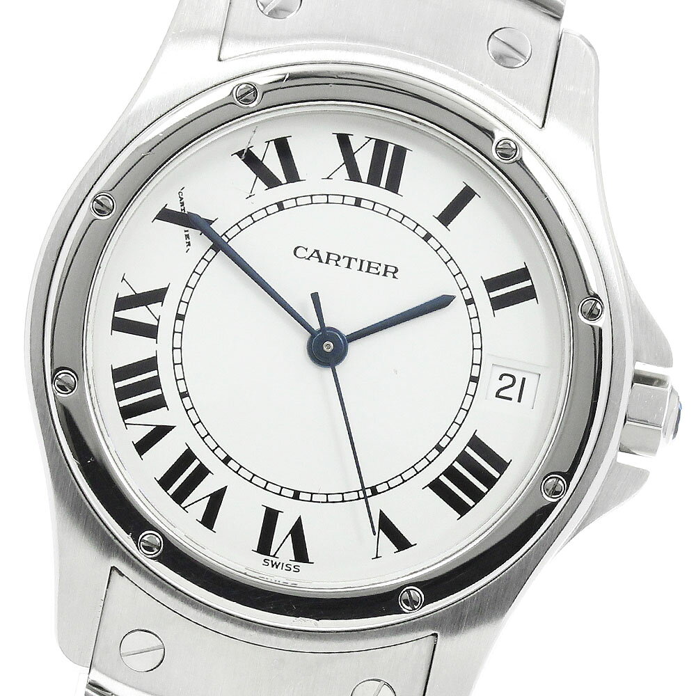 Rakuten - カルティエ CARTIER W20026K1 サントスクーガー LM デイト 自動巻き メンズ _957433【中古】