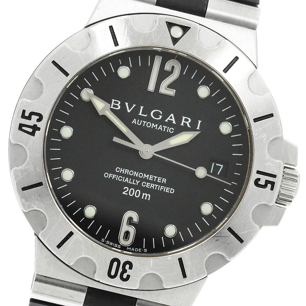 ブルガリ BVLGARI SD38S ディアゴノ スクーバ デイト 自動巻き メンズ _957708【中古】