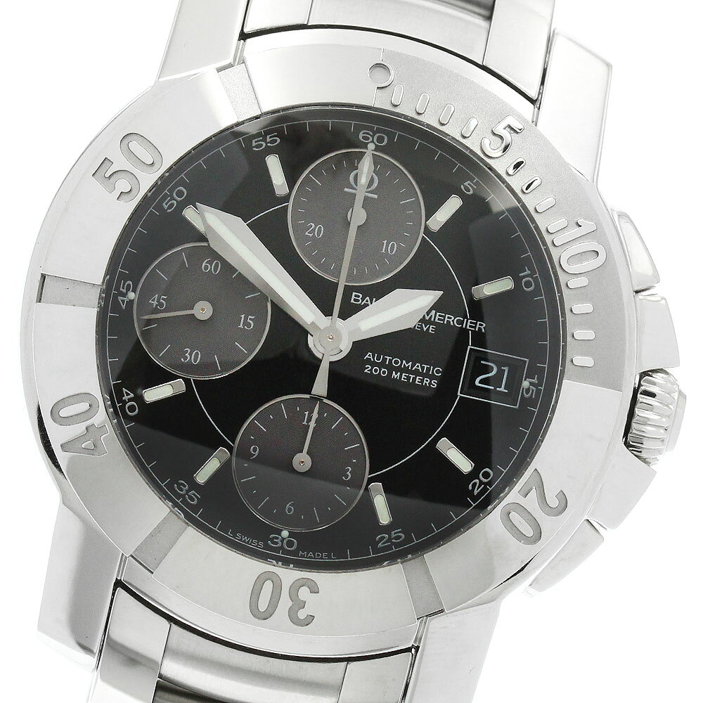 LANCASTER - ボーム＆メルシェ Baume & Mercier MOA08502/65352 ケープランド クロノグラフ 自動巻き メンズ 良品 箱・保証書付き_958056【中古】