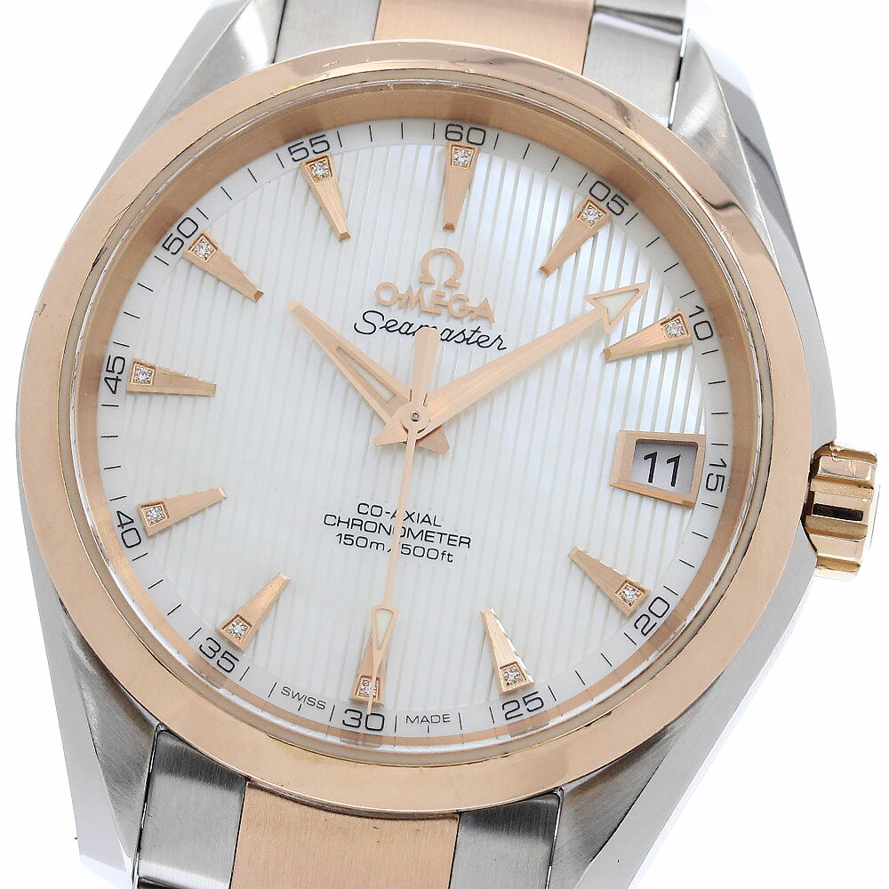 オメガ OMEGA 231.20.39.21.55.001 シーマスター アクアテラ コーアクシャル クロノメーター 11Pダイヤ 自動巻き メンズ _948502【中古】