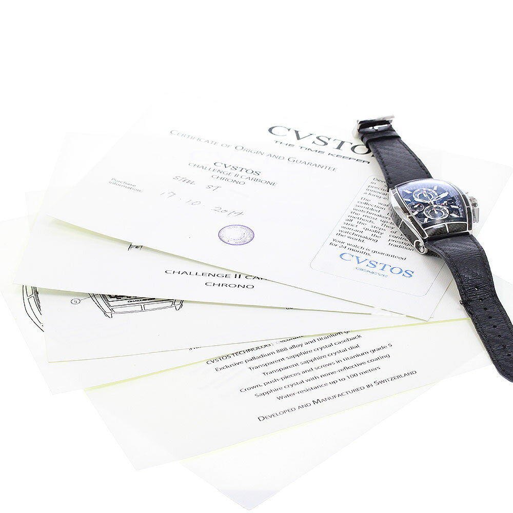 クストス CVSTOS CVT-CHR2-CARBON チャレンジクロノ2 カーボン クロノグラフ パワーリザーブ 自動巻き メ closer01-10263634 CLOSER サンプル画像2