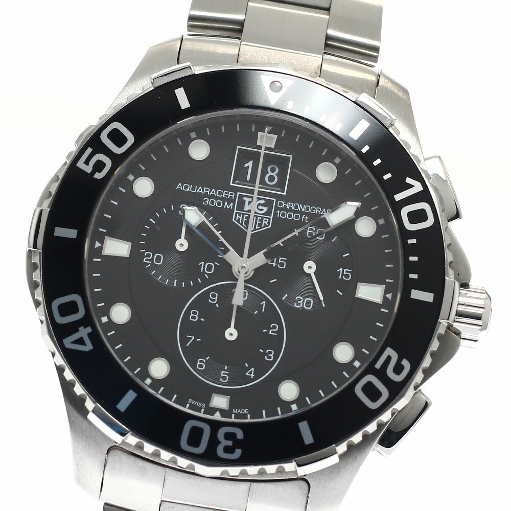 Aqua Racer - タグホイヤー TAG HEUER CAN1010 アクアレーサー デイト クロノグラフ クォーツ メンズ 良品 _956516【中古】