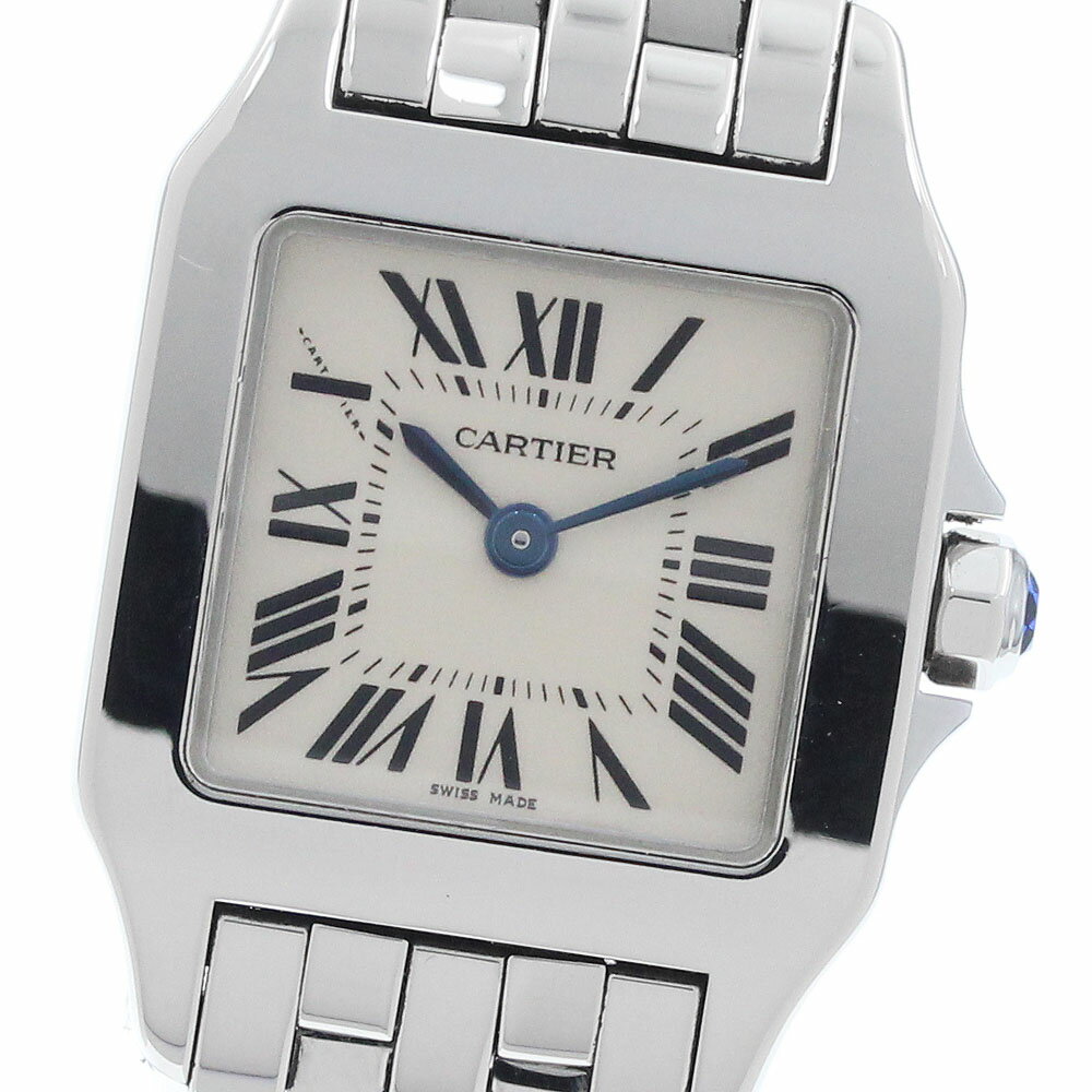 カルティエ CARTIER W25064Z5 サントスドゥモワゼル SM クォーツ レディース 良品 箱・保証書付き_956855【中古】
