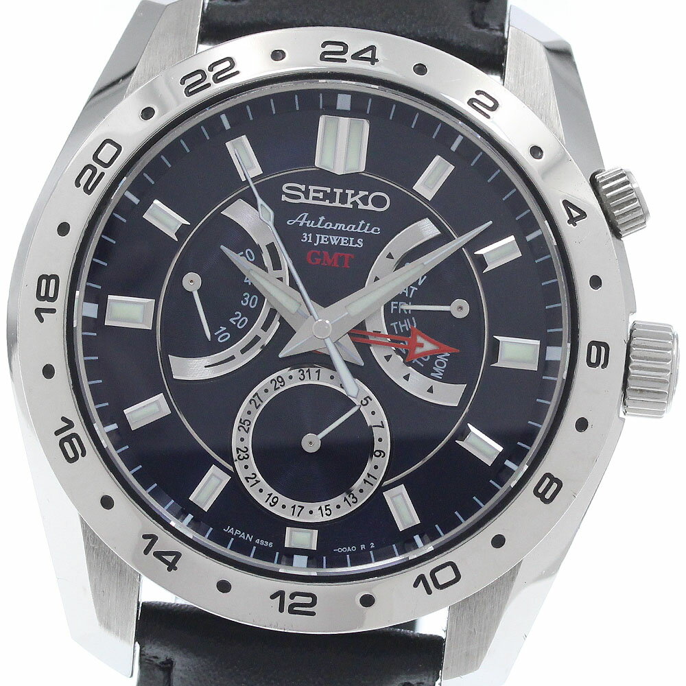 セイコー SEIKO SARN003/4S36-00A0 メカニカル GMT 自動巻き メンズ 保証 ...