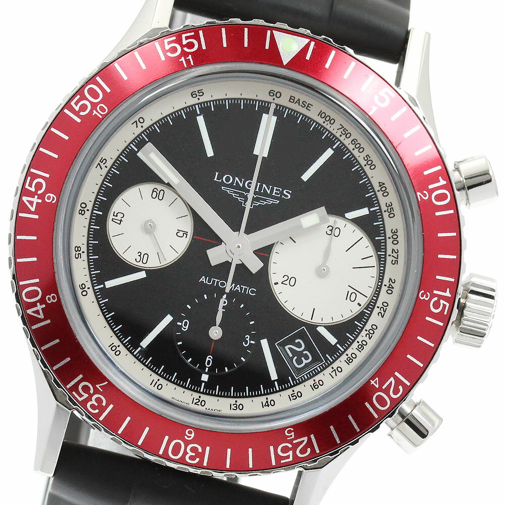 Rakuten - ロンジン LONGINES L2.808.4.52.9 ヘリテージ ダイバー 1967 クロノグラフ 自動巻き メンズ 良品 箱・保証書付き_956590【中古】