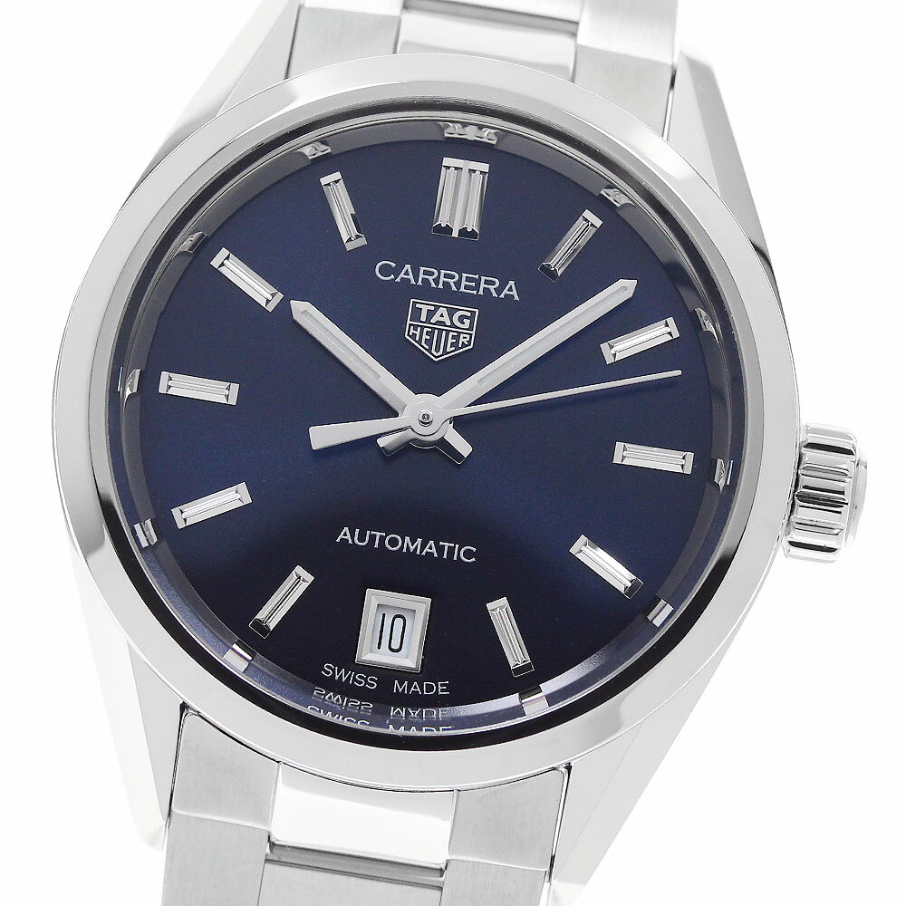 タグホイヤー TAG HEUER WBN2411.BA0621 カレラ キャリバー9 デイト 自動巻き レディース 美品 箱・保証書付き_958036【中古】