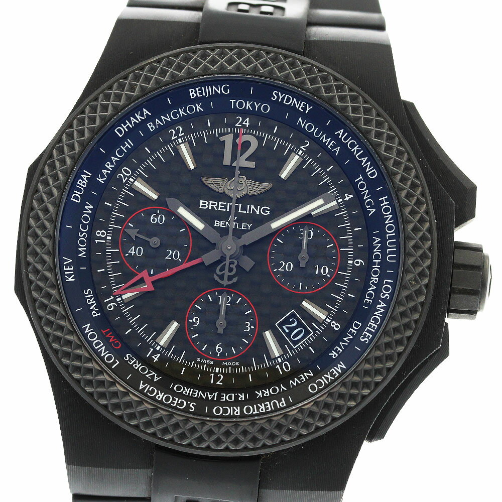 ブライトリング BREITLING NB0434E5/BE94 ベントレーGMT B04 S カーボンボディ GMT 自動巻き メンズ 極美品 箱・保証書付き_958087【中古】