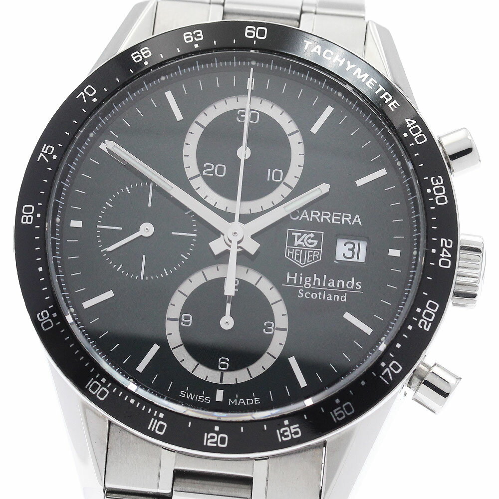 タグホイヤー TAG HEUER CV2012 カレラ ハイランド スコットランド クロノグラフ 自動巻き メンズ 良品 _959407【中古】