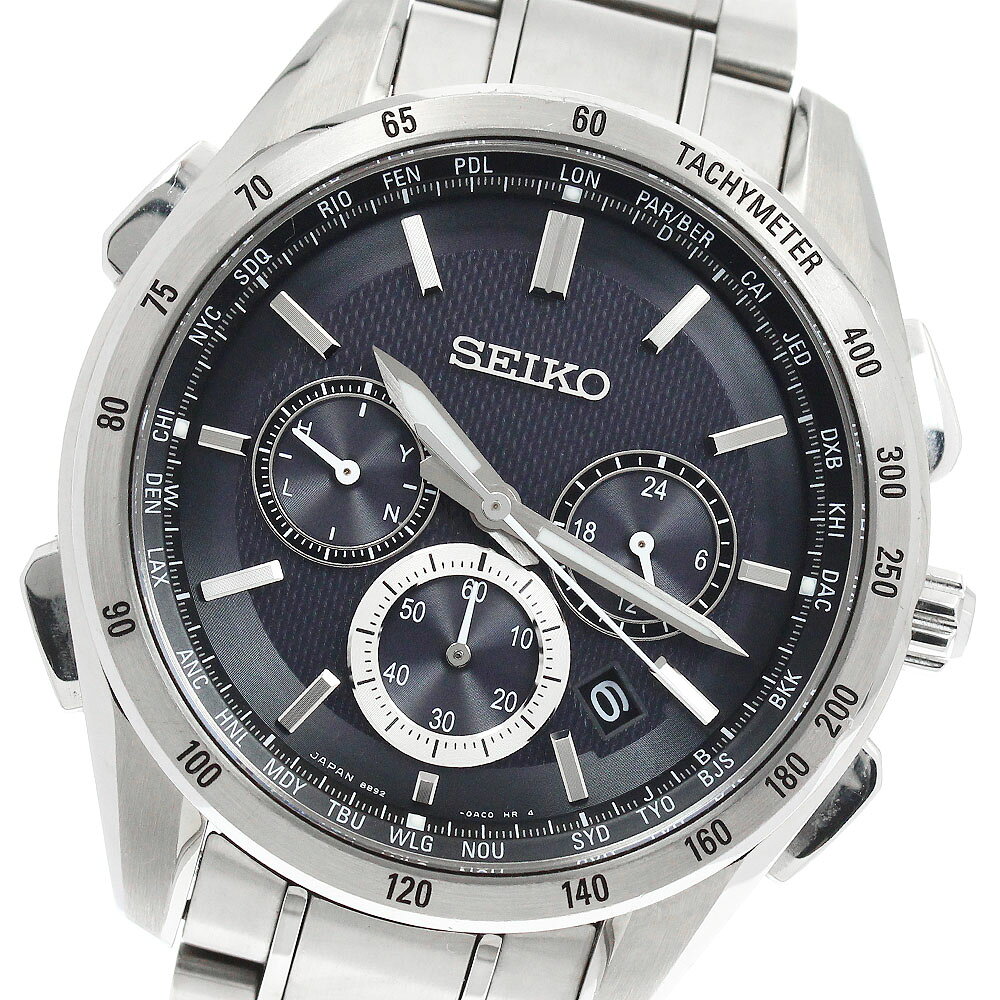 Rakuten - セイコー SEIKO 8B92-0AB0/SAGA193 ブライツ フライトエキスパート デイト ソーラー電波 メンズ _941834【中古】