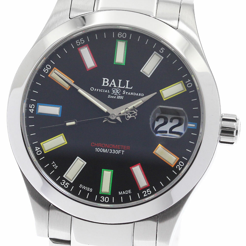 ボールウォッチ BALLWATCH NM9026C-S33CJ-BK マーベライト レインボーエディション 自動巻き メンズ 美品 箱・保証書付き_956673【中古】