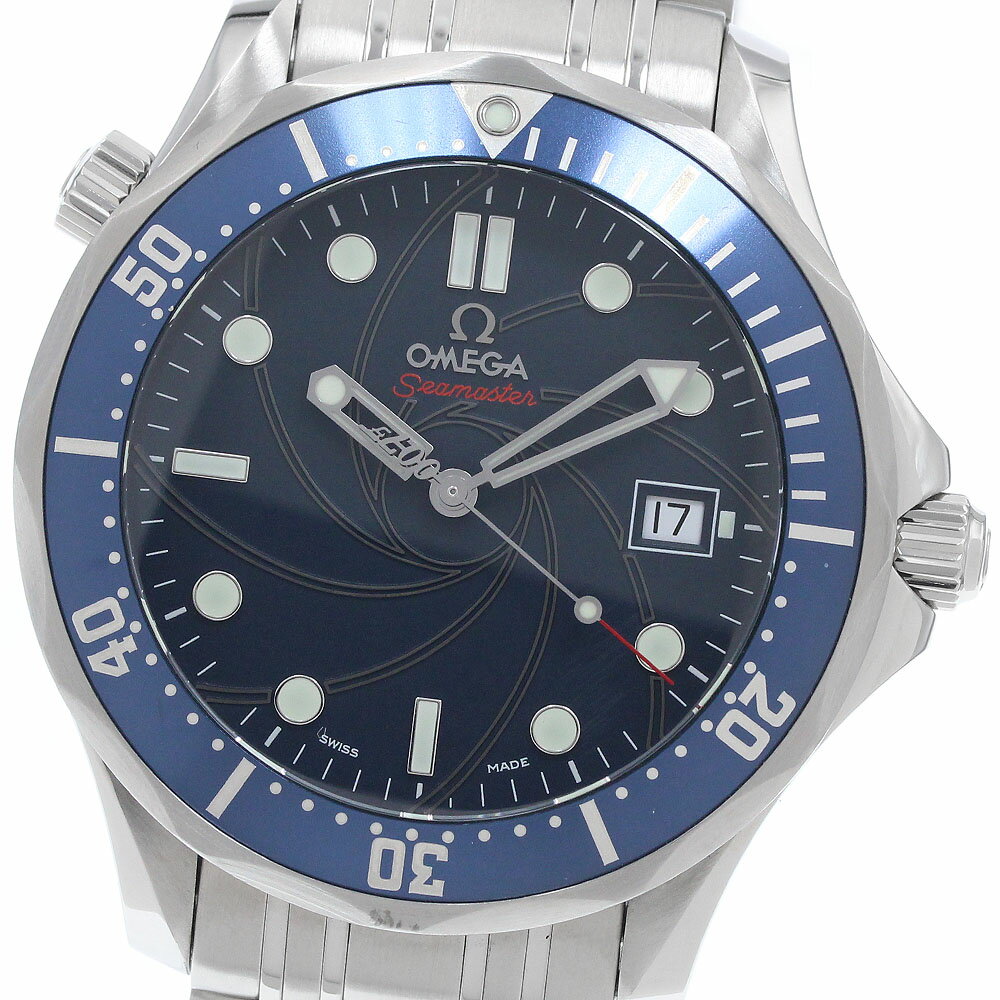 オメガ OMEGA 2226.80 シーマスター300 007 ジェームズボンド デイト コーアクシャル 自動巻き メンズ 美品 箱・保証書付き_959501【中古】
