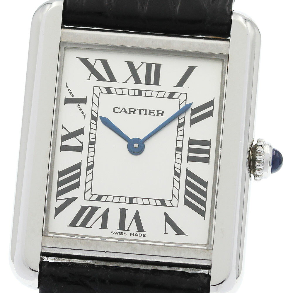 カルティエ CARTIER W1018255 タンクソロ SM クォーツ レディース 良品 保証書付 ...