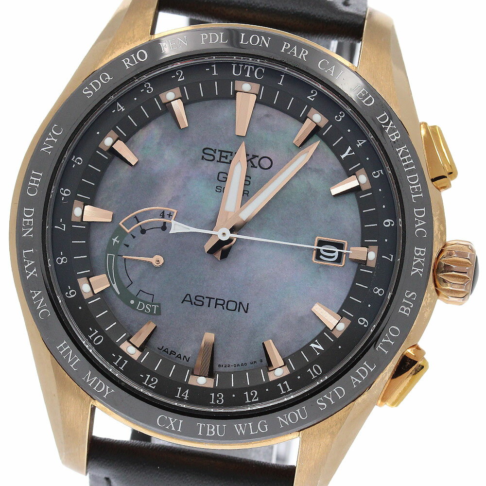 セイコー SEIKO SBXB105/8X22-0AE0-2 アストロン ノバク・ジョコビッチ 2016年限定 デイト ソーラー電波 メンズ 箱・保証書付き_958210【中古】