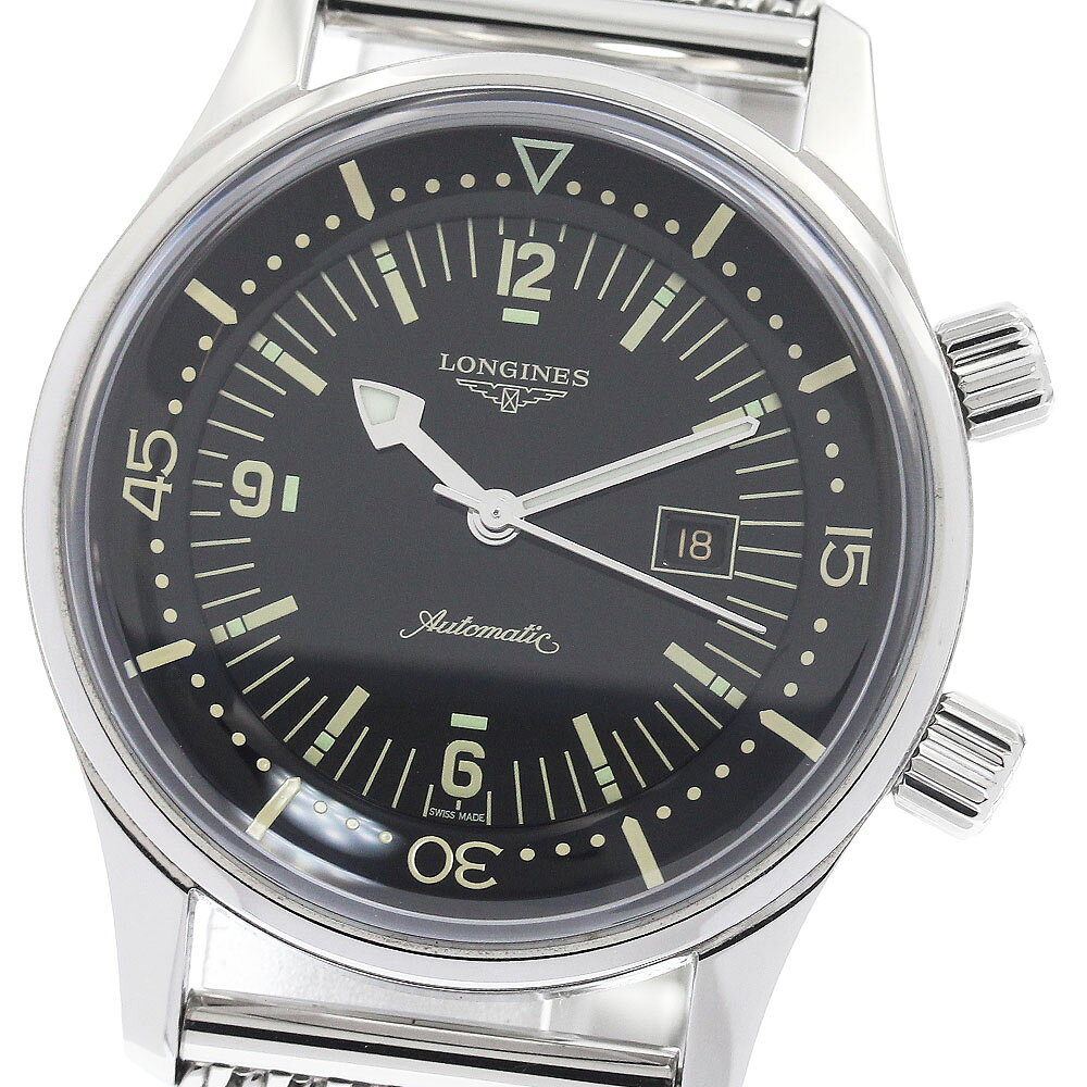 ロンジン LONGINES L3.374.4 レジェンドダイバー デイト 自動巻き メンズ 箱・保証書付き_958405【中古】
