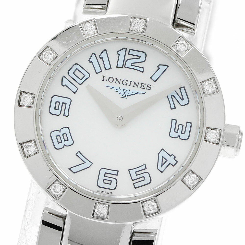 ロンジン LONGINES L5.174.0 ドルチェビータ 12Pダイヤ クォーツ レディース 保証書付き_959613【中古】