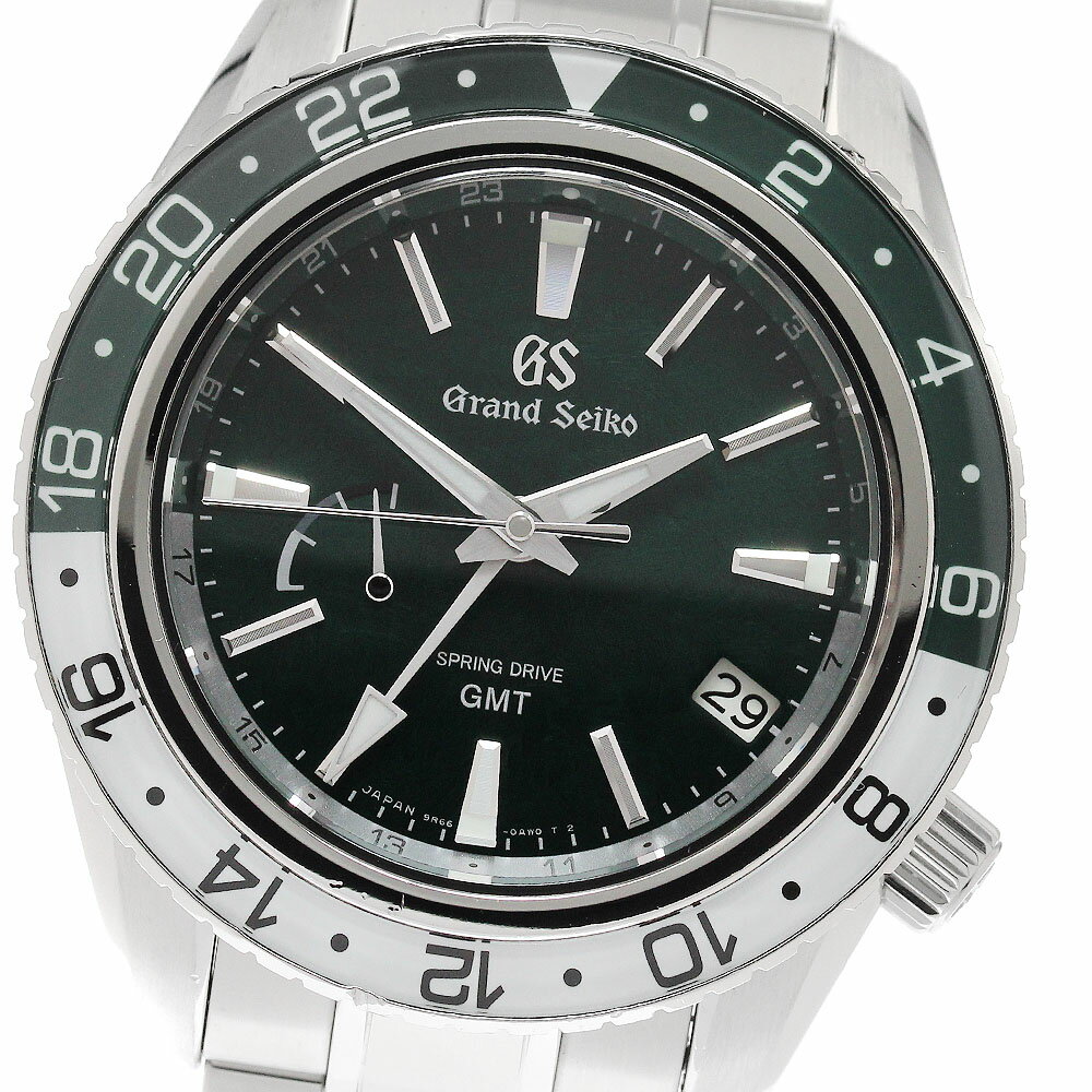 セイコー SEIKO SBGE295G/9R66-0BK0 グランドセイコー スポーツコレクション GMT スプリングドライブ メンズ 良品 箱・保証書付き_951132【中古】
