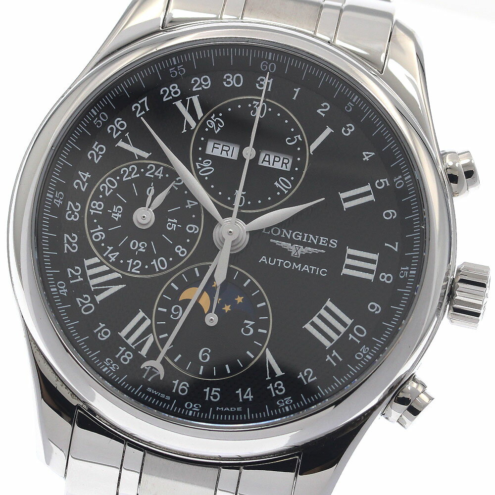 ロンジン LONGINES L2.773.4.51.6 マスターコレクション クロノグラフ 自動巻き メンズ 良品 保証書付き_954992【中古】