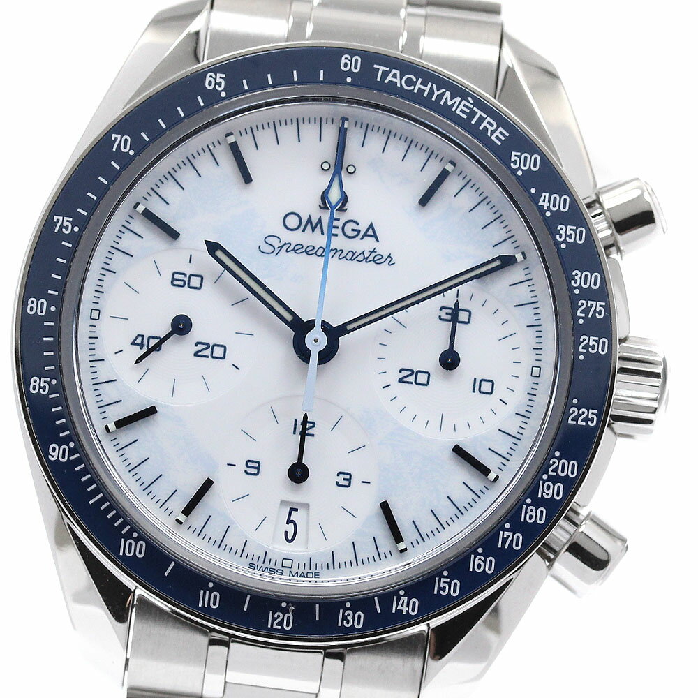 オメガ OMEGA 522.30.38.50.04.001 スピードマスター38 ミラノ・コルティナ クロノグラフ 自動巻き メンズ 極美品 箱・保証書付き_958643【中古】