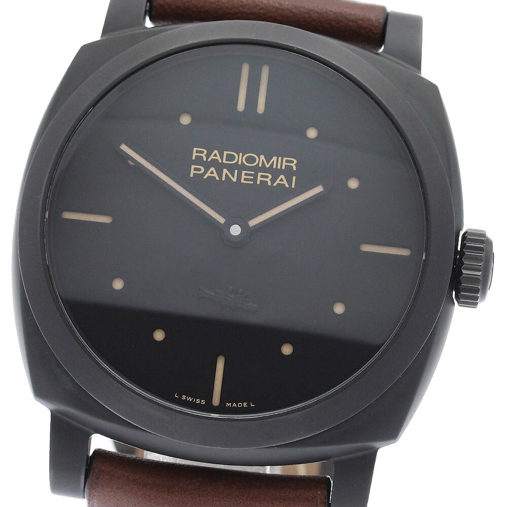 パネライ PANERAI PAM00577 ラジオミール 1940 3デイズ チェラミカ 手巻き メンズ 美品 保証書付き_958891【中古】