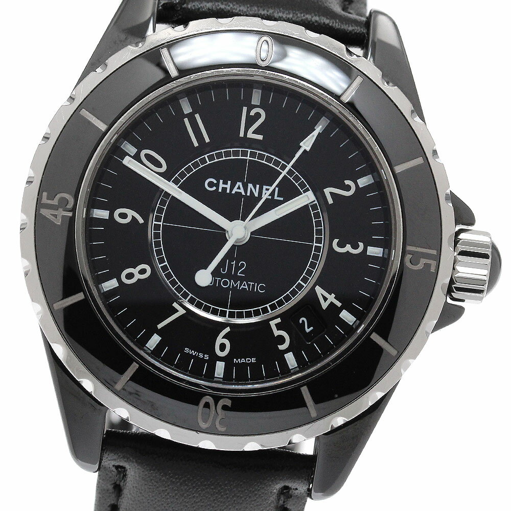 シャネル CHANEL H0685 J12 黒セラミック 38MM デイト 自動巻き メンズ 箱・保証書付き_956840【中古】