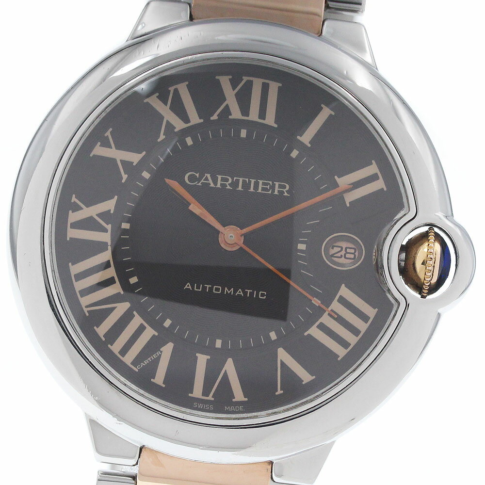 カルティエ CARTIER W6920032 バロンブルーLM デイト コンビ 自動巻き メンズ 保 ...