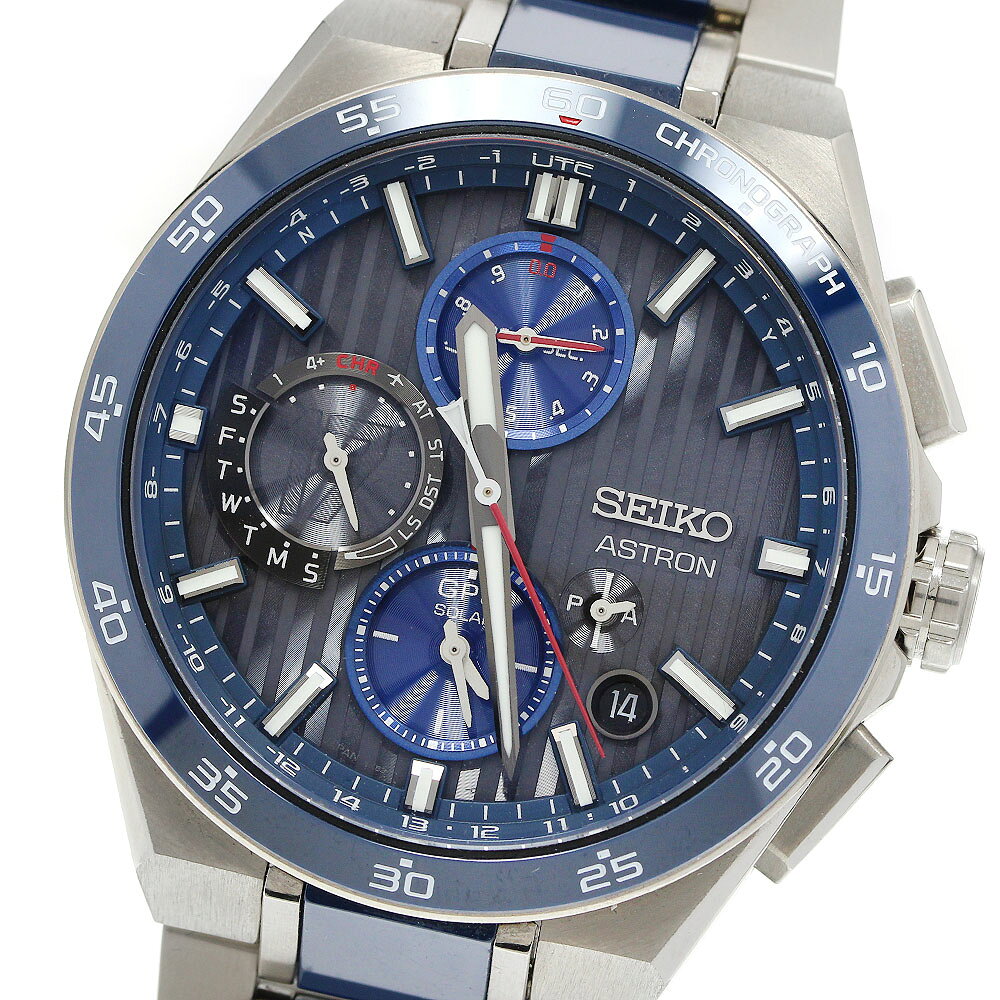 セイコー SEIKO SBXC165/5X83-0AF0-1 アストロン 大谷翔平 2024年限定1700本 ソーラー電波 メンズ 美品 箱・保証書付き_960103【中古】