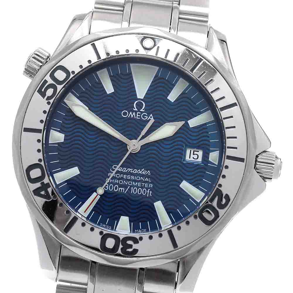 オメガ OMEGA 2255.80 シーマスター300 デイト 自動巻き メンズ _950293【中 ...