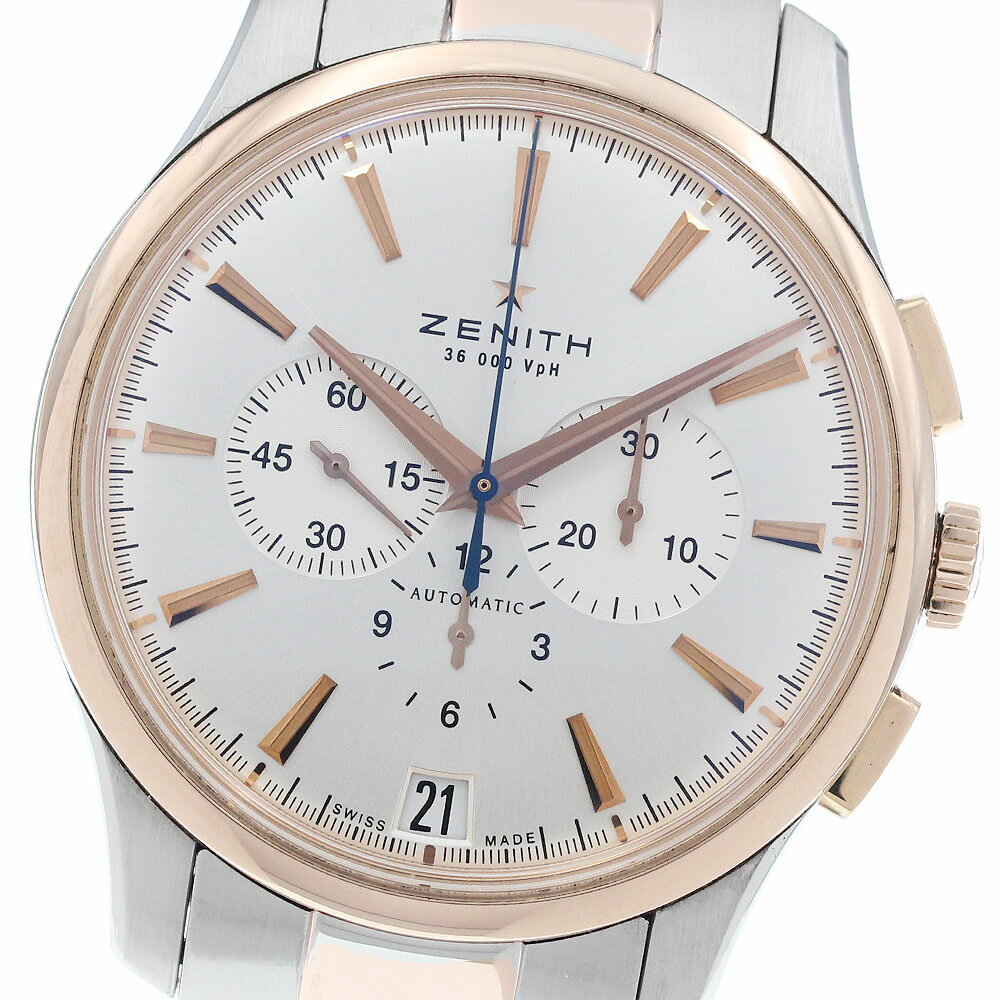 ゼニス ZENITH 51.2112.400/01.M2110 キャプテン エル・プリメロ クロノグラフ 自動巻き メンズ 美品 _949443【中古】