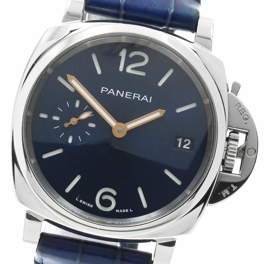 パネライ PANERAI PAM01273 ルミノール ドゥエ スモールセコンド デイト 自動巻き ボーイズ 良品 保証書付き_958880【中古】