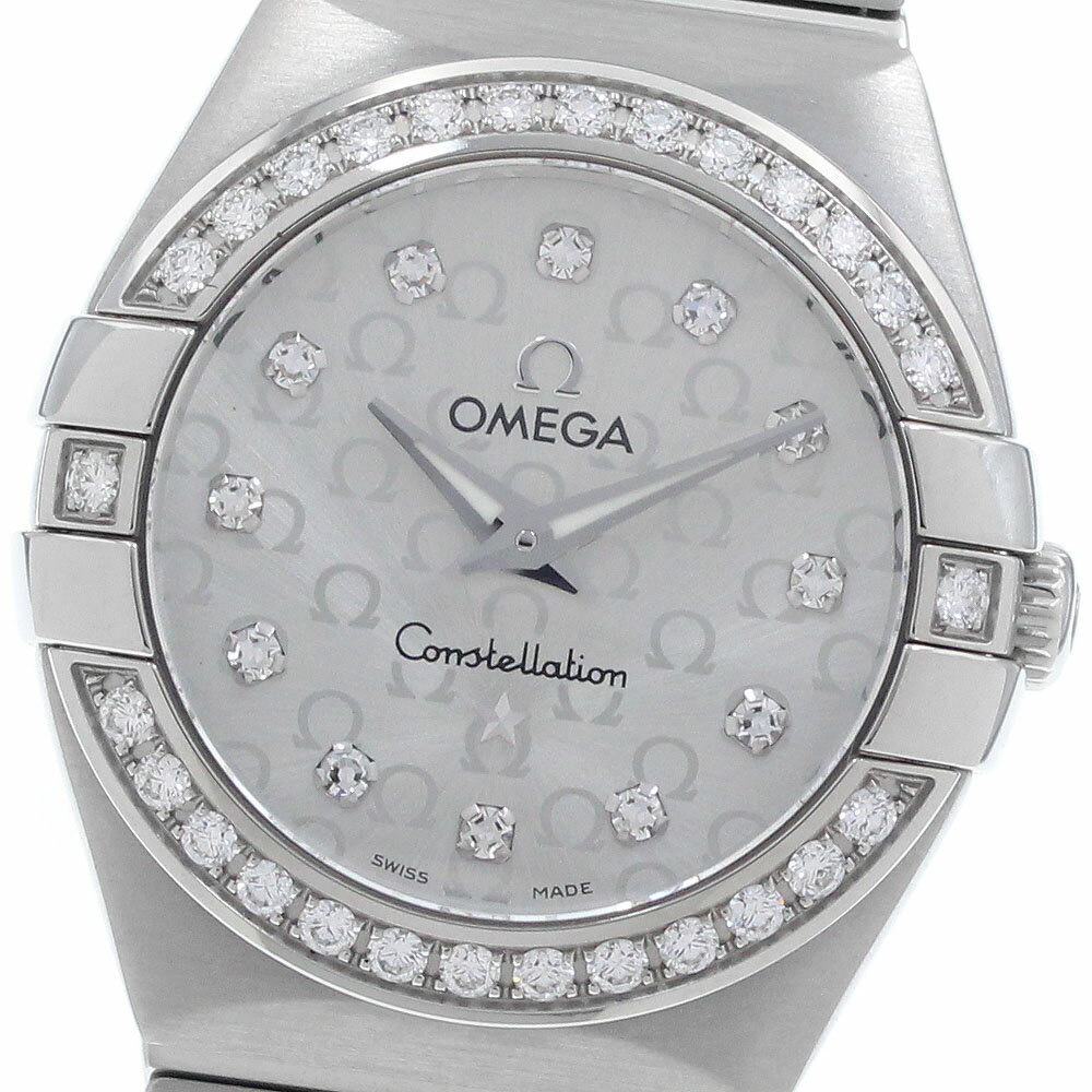 オメガ OMEGA 123.15.24.60.52.001 コンステレーション ダイヤベゼル 12P クォーツ レディース 良品 保証書付き_960320【中古】