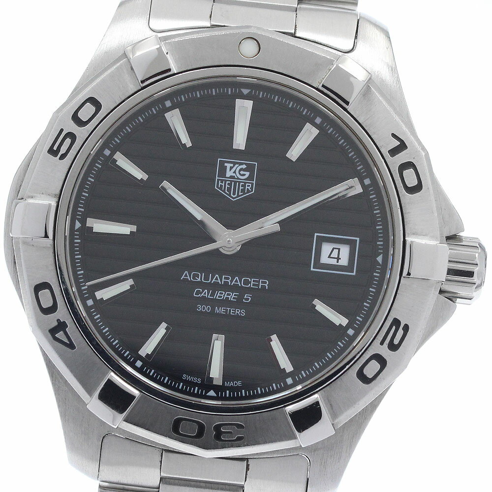 タグホイヤー TAG HEUER WAP2010 アクアレーサー デイト 自動巻き メンズ 保証書付き_955221【中古】