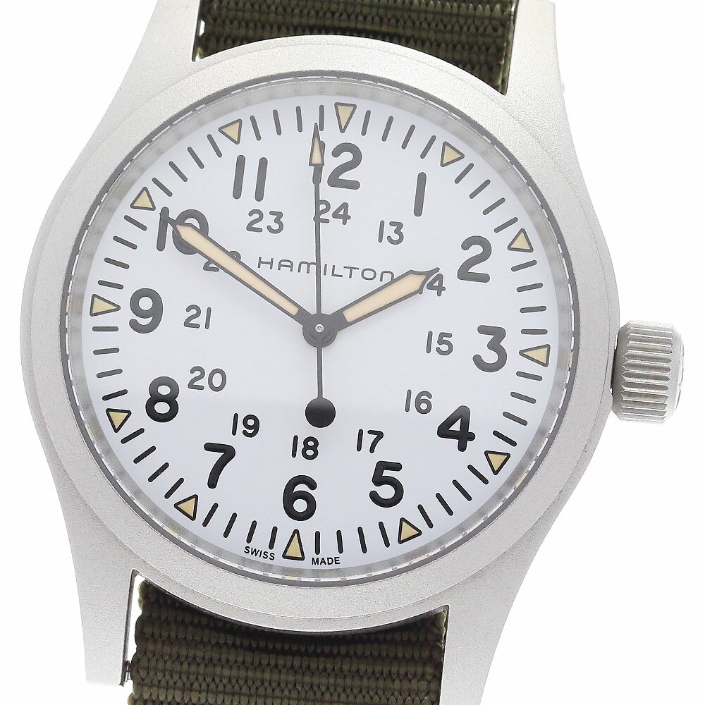 ハミルトン HAMILTON H694390 カーキ フィールド メカニカル 手巻き メンズ 極美品 _958447【中古】