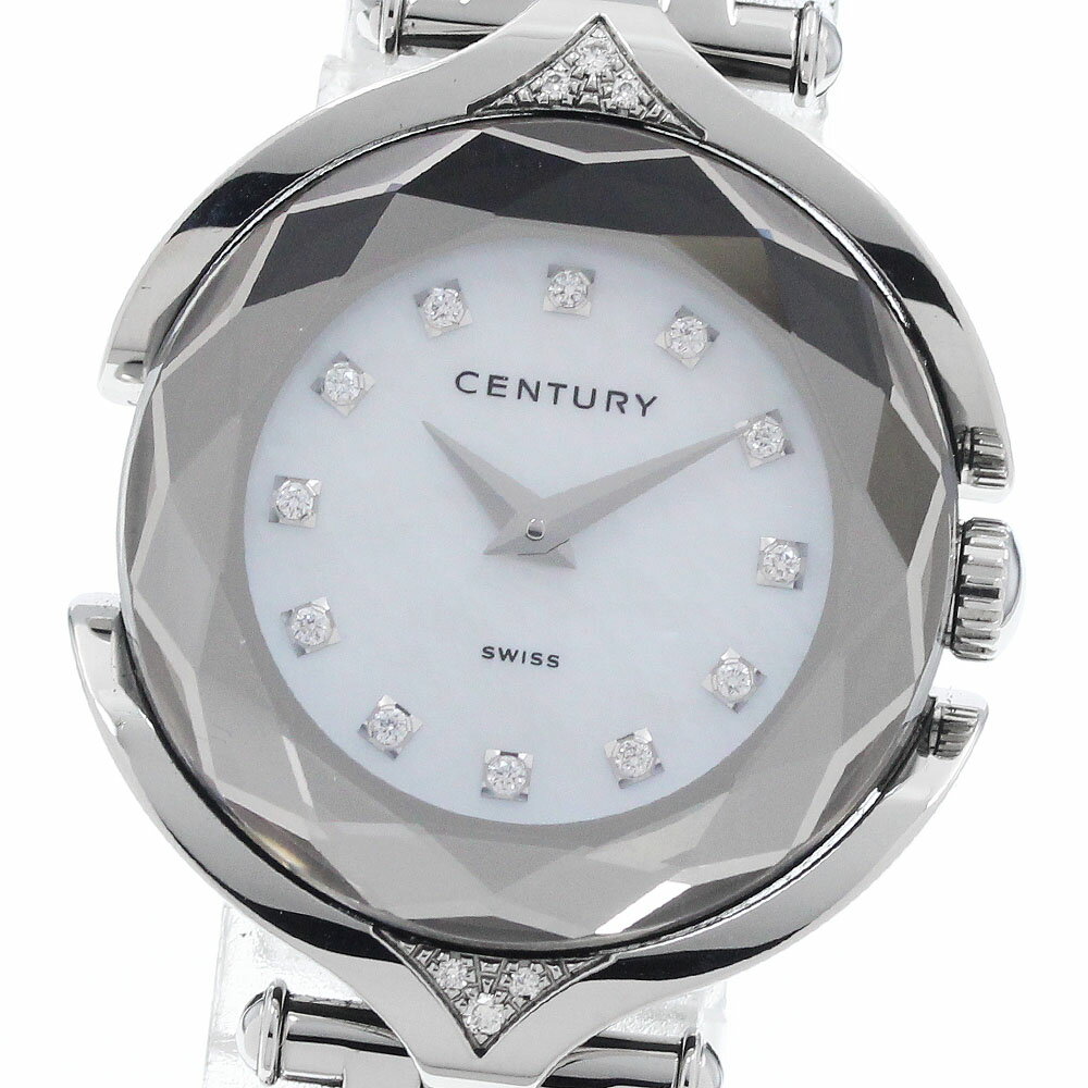 センチュリー CENTURY 632.7.S.12.16.SK アフィニティー 12Pダイヤ クォーツ レディース 美品 _958740【中古】